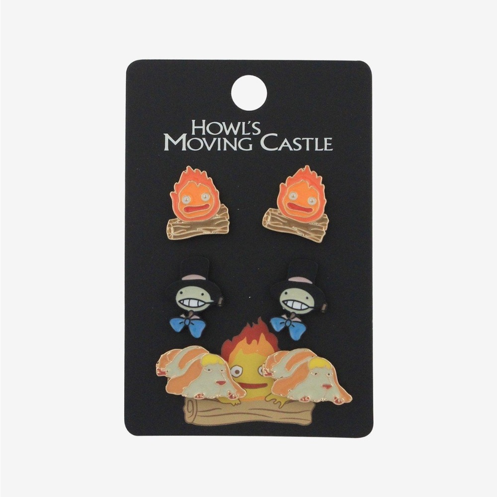 Studio Ghibli Howls Moving Castle Characters Stud Earring Set‎ Hot Topic